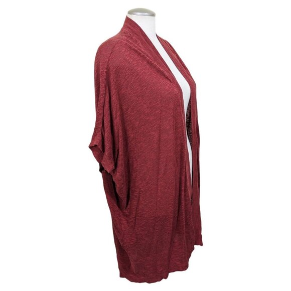 In Every Story Duster Cardigan Plus Size 2X Orange Open Short Sleeve Lightweight - Picture 2 of 7